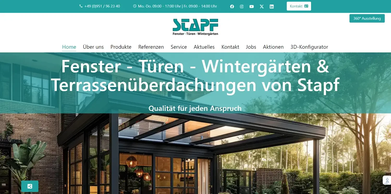 Website Stapf Fenster u Tueren GmbH